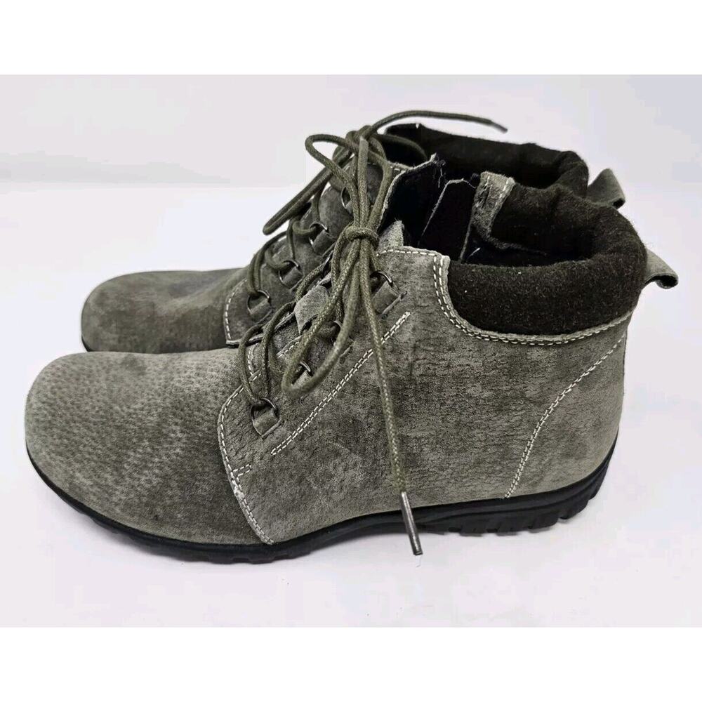 Propet Boots Womens 7N (AA) Delaney Lace Up Orthotic Diabetic Suede Gray WFV002S